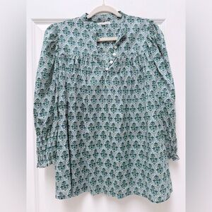 Sun Dried Laundry Floral Green Blouse size Small